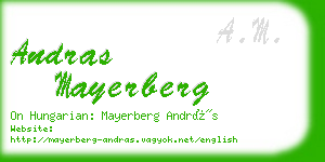 andras mayerberg business card